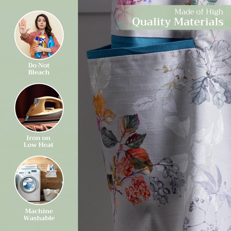 Maison d' Hermine 100% Cotton Apron for women with Pocket Kitchen Chef Fall Apron for Men Cooking Gardening Server Waitress Maid (Equinoxe - Grey) - Image 3